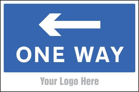 55770 One way, arrow left, site saver sign 600x400mm (600x400mm) Safety Sign