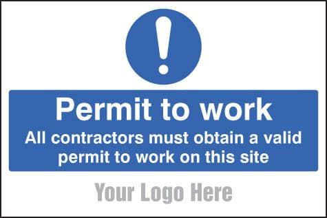 55783 Permit to work, site saver sign 600x400mm (600x400mm) Safety Sign