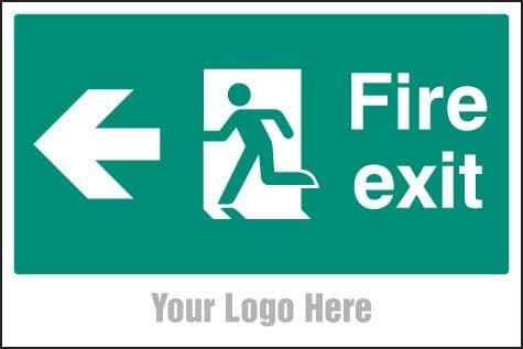55790 Fire exit, arrow left site saver sign 600x400mm (600x400mm) Safety Sign