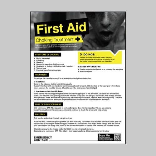 55904 First aid choking 420x594mm poster (420x594mm) Safety Sign
