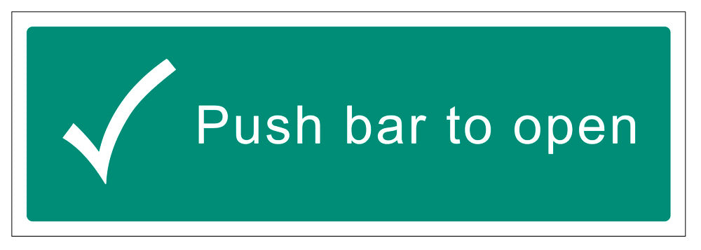 55929 Braille - Push bar to open 450x150mm Miscellaneous