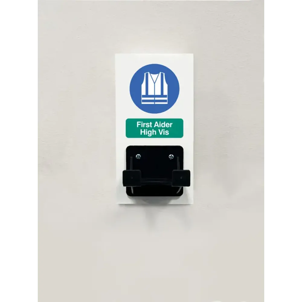 55936 PPE Station - First Aider High Vis - Single Hook on 80x160mm 10mm foam pvc Miscellaneous