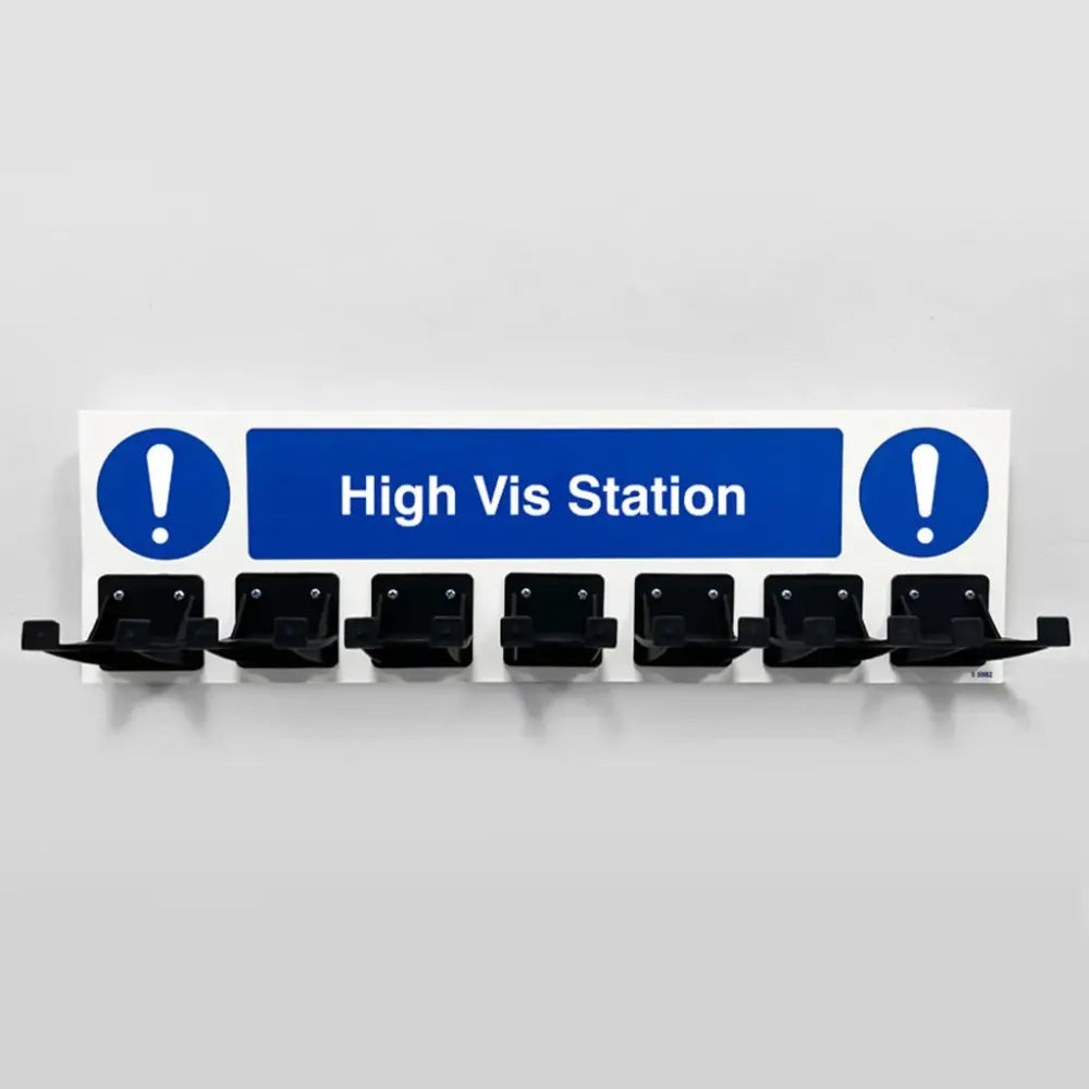 55981 PPE Station - High Vis - 7 Hooks on 540x160mm 10mm foam pvc Miscellaneous