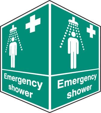 56086 Emergency shower - projecting sign (150x200mm) Safety Sign