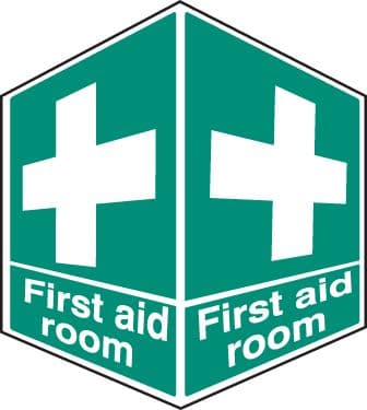 56090 First aid room - projecting sign (150x200mm) Safety Sign
