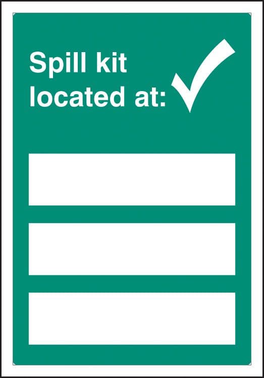 56091 Spill kit located at adapt-a-sign 215x310mm (215x310mm) Safety Sign