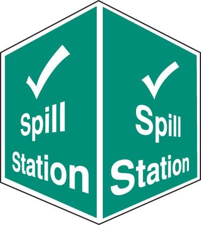 56092 Spill station - projecting sign (150x200mm) Safety Sign