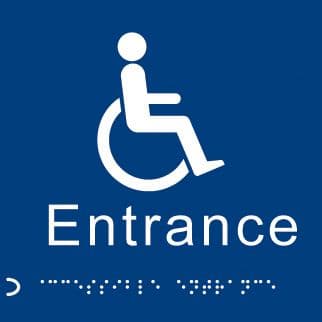 56106 Braille - Disabled entrance (150x150mm) Safety Sign