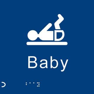 56114 Braille - Baby changing (150x150mm) Safety Sign