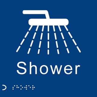 56115 Braille - Shower (150x150mm) Safety Sign