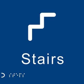 56118 Braille - Steps (150x150mm) Safety Sign