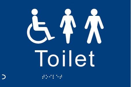 56121 Braille - Toilet (225x150mm) Safety Sign