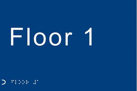 56130 Braille - Floor 1 (225x150mm) Safety Sign