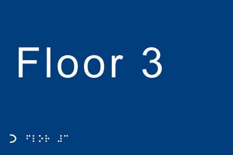 56132 Braille - Floor 3 (225x150mm) Safety Sign