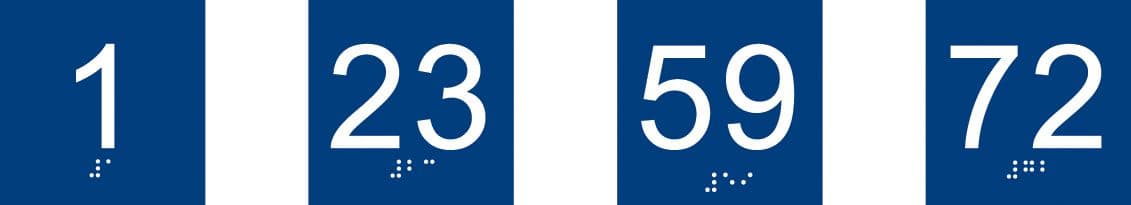 56136 Braille - Door number 75x75mm (75x75mm) Safety Sign