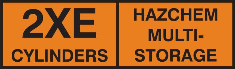 56269 2XE multi cylinder storage placard alu (850x250mm) Safety Sign