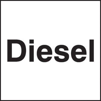 56488 Diesel 25x25mm self adhesive (25x25mm) Safety Sign