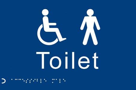56492 Braille - Toilet gents/disabled (225x150mm) Safety Sign