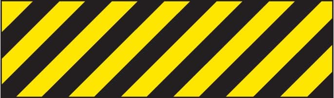 56498 Hazard marker 600x150mm reflective aluminium left hand (600x150mm) Safety Sign