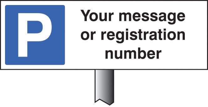 56536 Verge sign - Parking your message here (450x150mm) Safety Sign