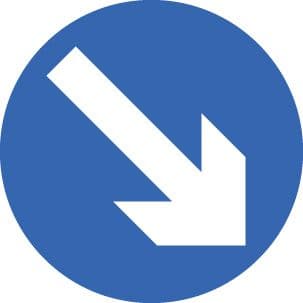 56560 Keep right class RA1 600mm dia (600mm) Safety Sign