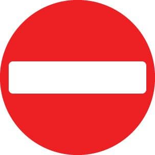 56573 No entry class RA1 600mm dia (600mm) Safety Sign
