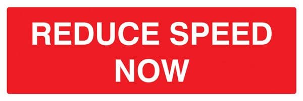 56578 Verge sign - Reduce speed now 450x150mm (post 800mm) (450x150mm) Safety Sign
