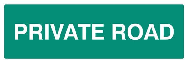 56579 Verge sign - Private Road 450x150mm (post 800mm) (450x150mm) Safety Sign