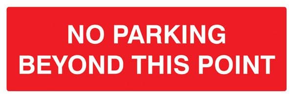 56581 Verge sign - No parking beyond this point 450x150mm (post 800mm) (450x150mm) Safety Sign