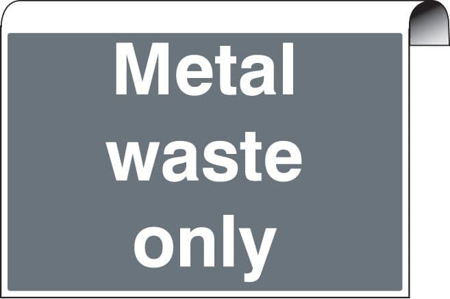 56601 Roll Top - Metal waste only (600x400mm) Safety Sign