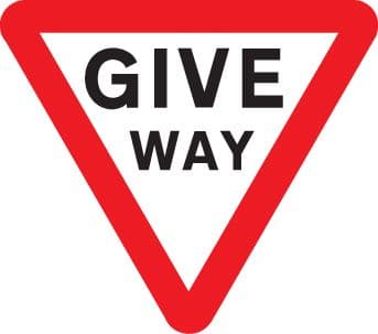 57829 Give way class RA1 600mm triangle (600mm) Safety Sign