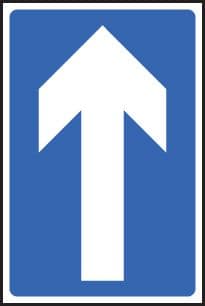 57831 One way traffic class RA1 300x450mm (300x450mm) Safety Sign