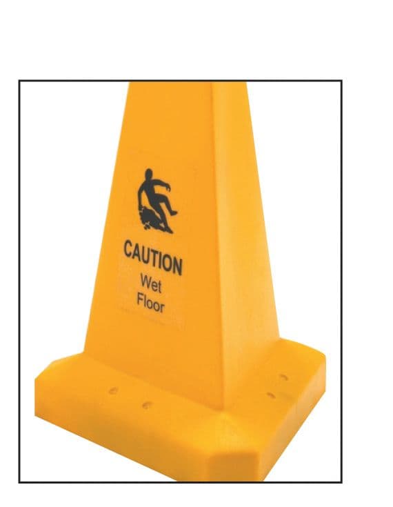 57982 Caution wet floor hazard cone triangular 500mm (500mm) Safety Sign