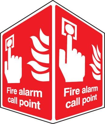 58003 Fire alarm call point - projecting sign (150x200mm) Safety Sign