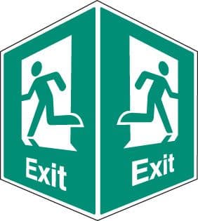 58006 Exit - projecting sign (150x200mm) Safety Sign