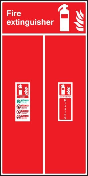 58014 Fire extinguisher location board - water (450x900mm) Safety Sign