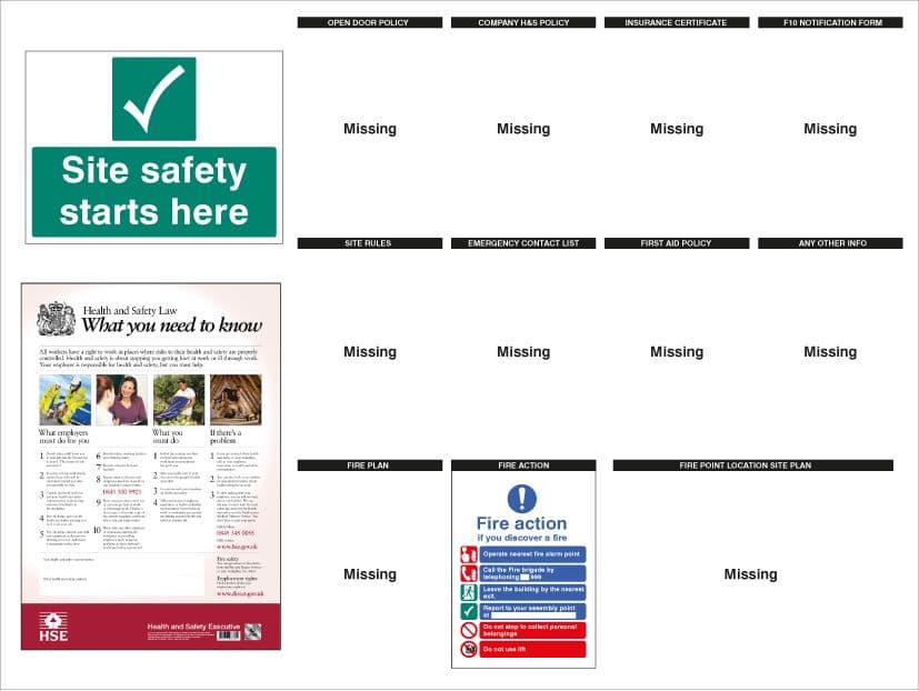 58021 Construction Site Notice Board 1430x1075 (1430x1075mm) Safety Sign