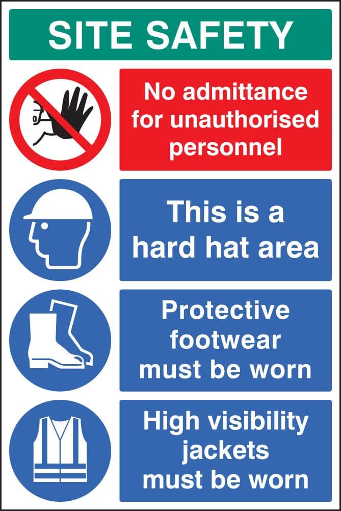 58035 Site safety board 600x900mm (600x900mm) Safety Sign