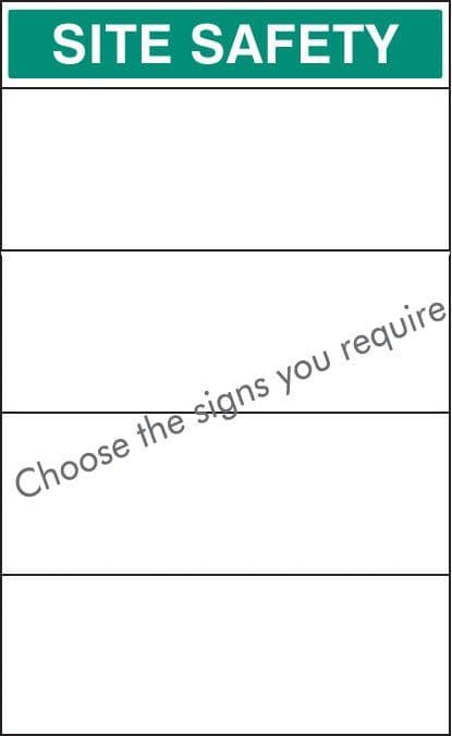 58039 Site safety board 600x900mm c/w select signs (600x900mm) Safety Sign