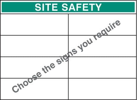 58048 Standard bespoke site safety board 900x1200mm (900x1200mm) Safety Sign