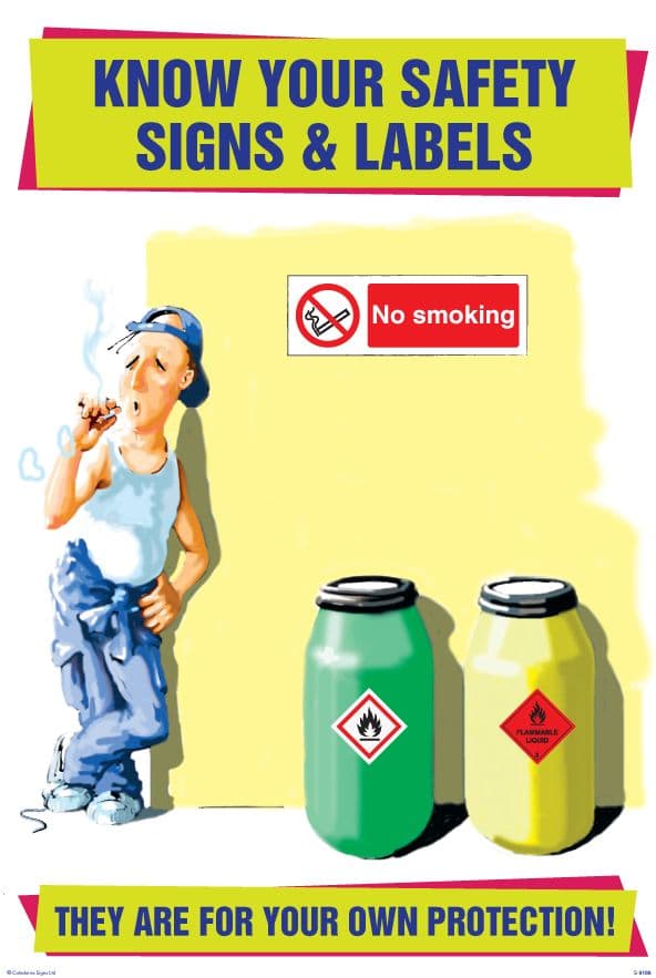 58188 Know your safety signs & labels 510x760mm synthetic paper (510x760mm) Safety Sign