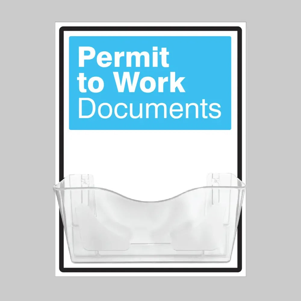 58216 Permits Document Holder on 10mm Foam PVC 450x600mm Miscellaneous (440x600mm)