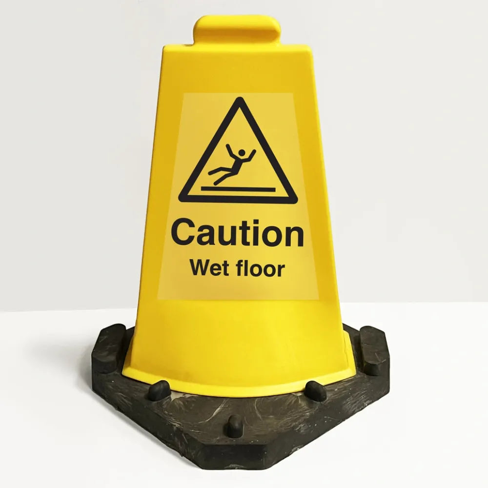 58226 Double sided cone (Caution Wet Floor) HxW 480x330mm Miscellaneous - Barriers/Posts