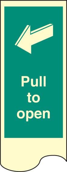 58232 Door plate - Pull to open photo rp (75x300mm) Safety Sign