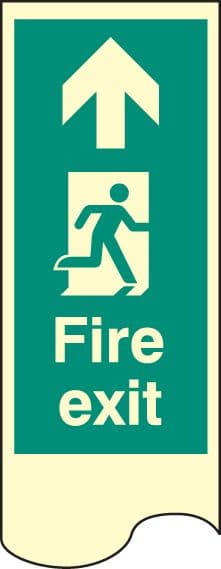 58236 Door plate - fire exit right photo (75x300mm) Safety Sign