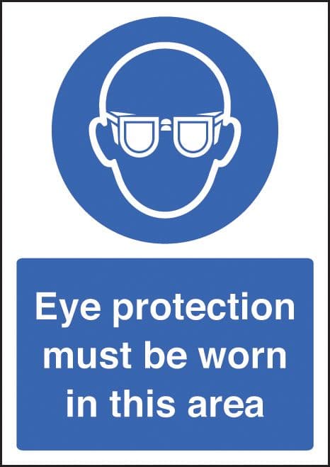 58365 Eye protection must be worn - A4 sav (210x297mm) Safety Sign