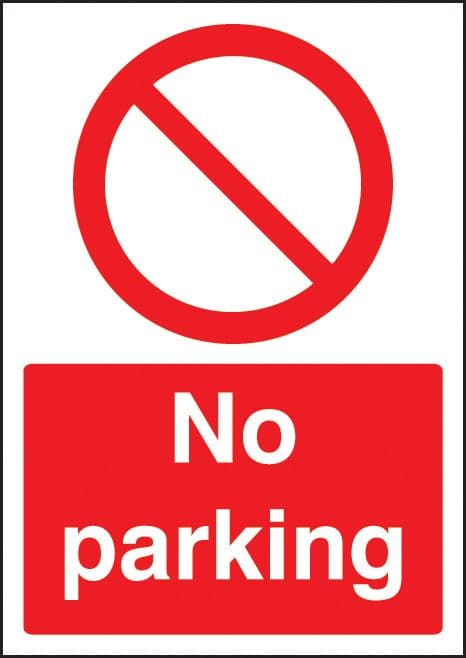 58369 No parking - A4 sav (210x297mm) Safety Sign