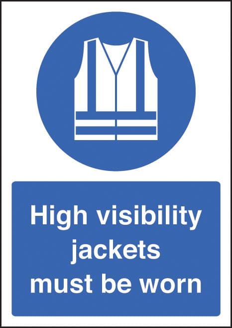 58382 High visibility jackets must be worn - A4 rp (210x297mm) Safety Sign
