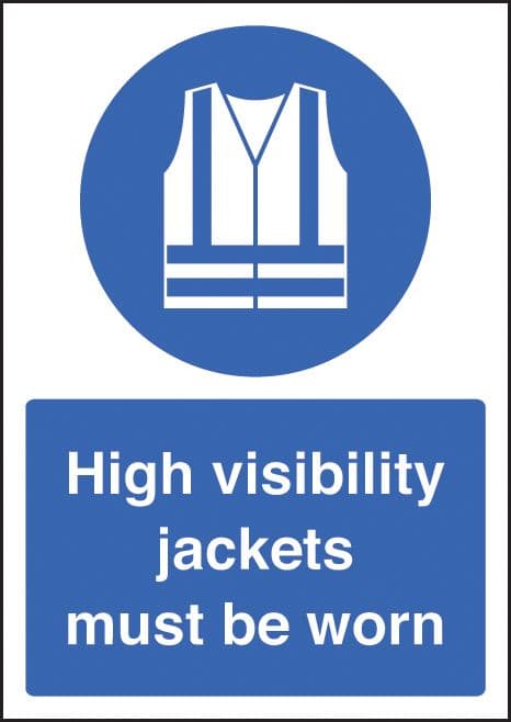 58383 High visibility jackets must be worn - A4 sav (210x297mm) Safety Sign