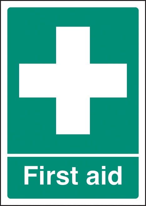 58384 First aid - A4 rp (210x297mm) Safety Sign